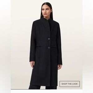 All Saints WOOL CASHMERE BLEND TAILORED COAT